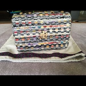 NWT Tory Burch Kira Tweed Small Convertible Bag